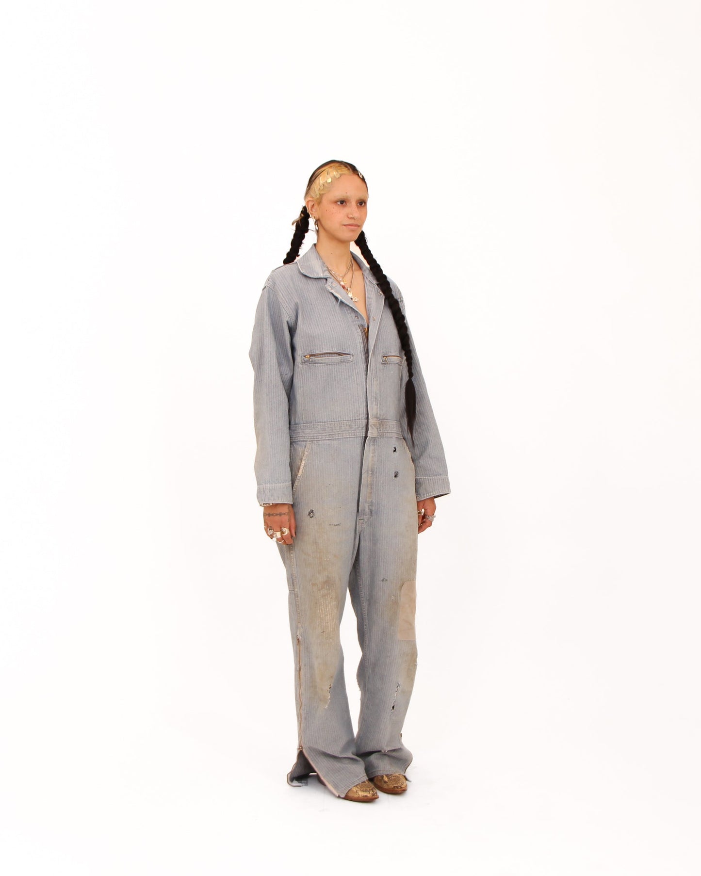 1970s Key Hickory Stripe Jumpsuit