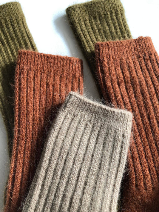 Royal Angora Wool Socks - Maple