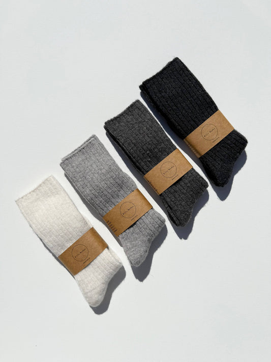 Iceland Wool High Socks - Light Gray