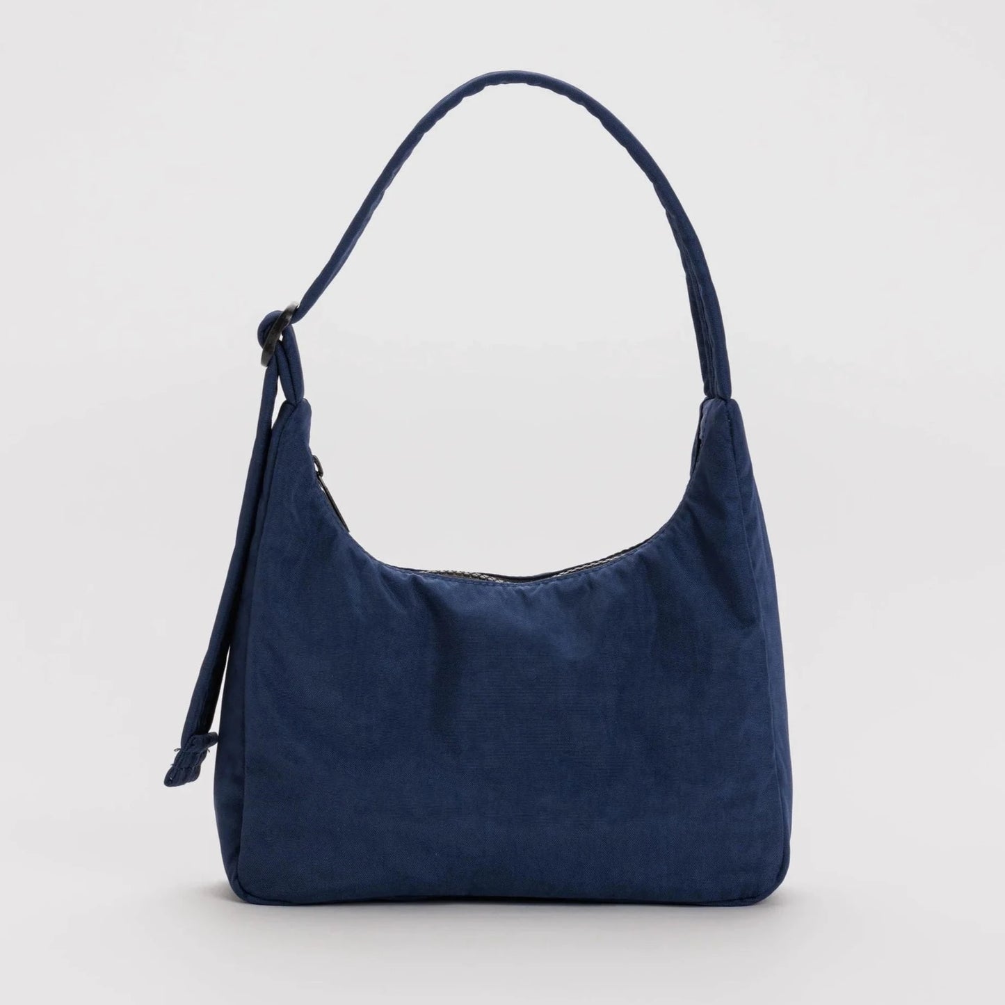 Navy Mini Nylon Should Bag With Black Zipper
