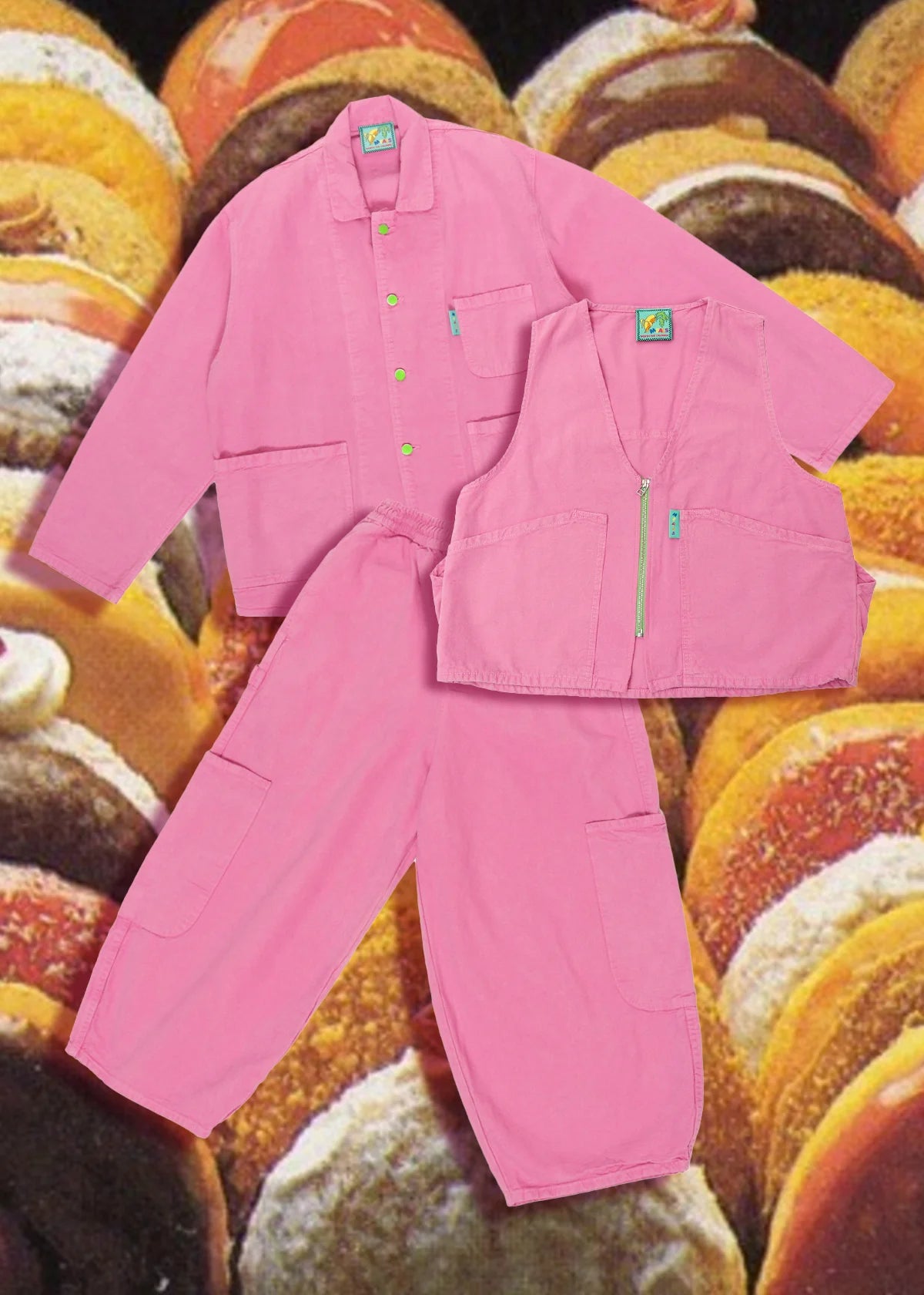 Work Vest — Donut Box Pink