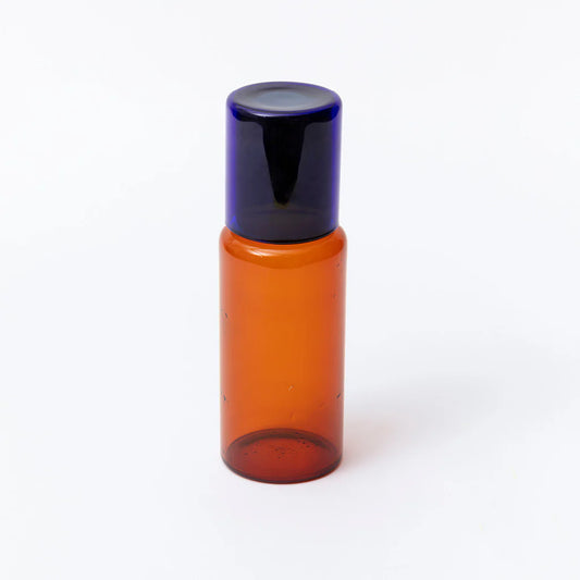 Duo Tone Glass Carafe- Amber / Cobalt