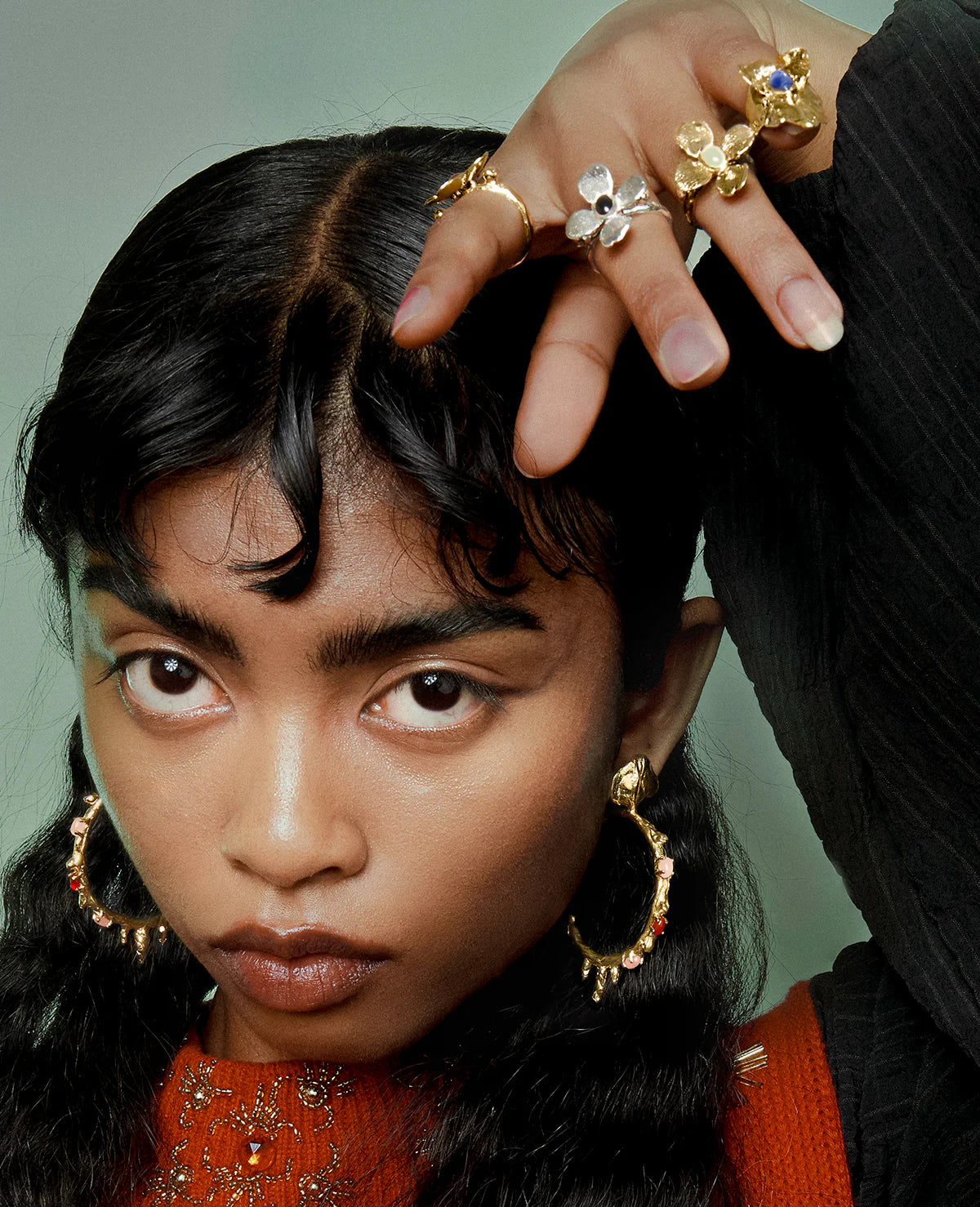 Cardamine Ring - Silver & Aventurine