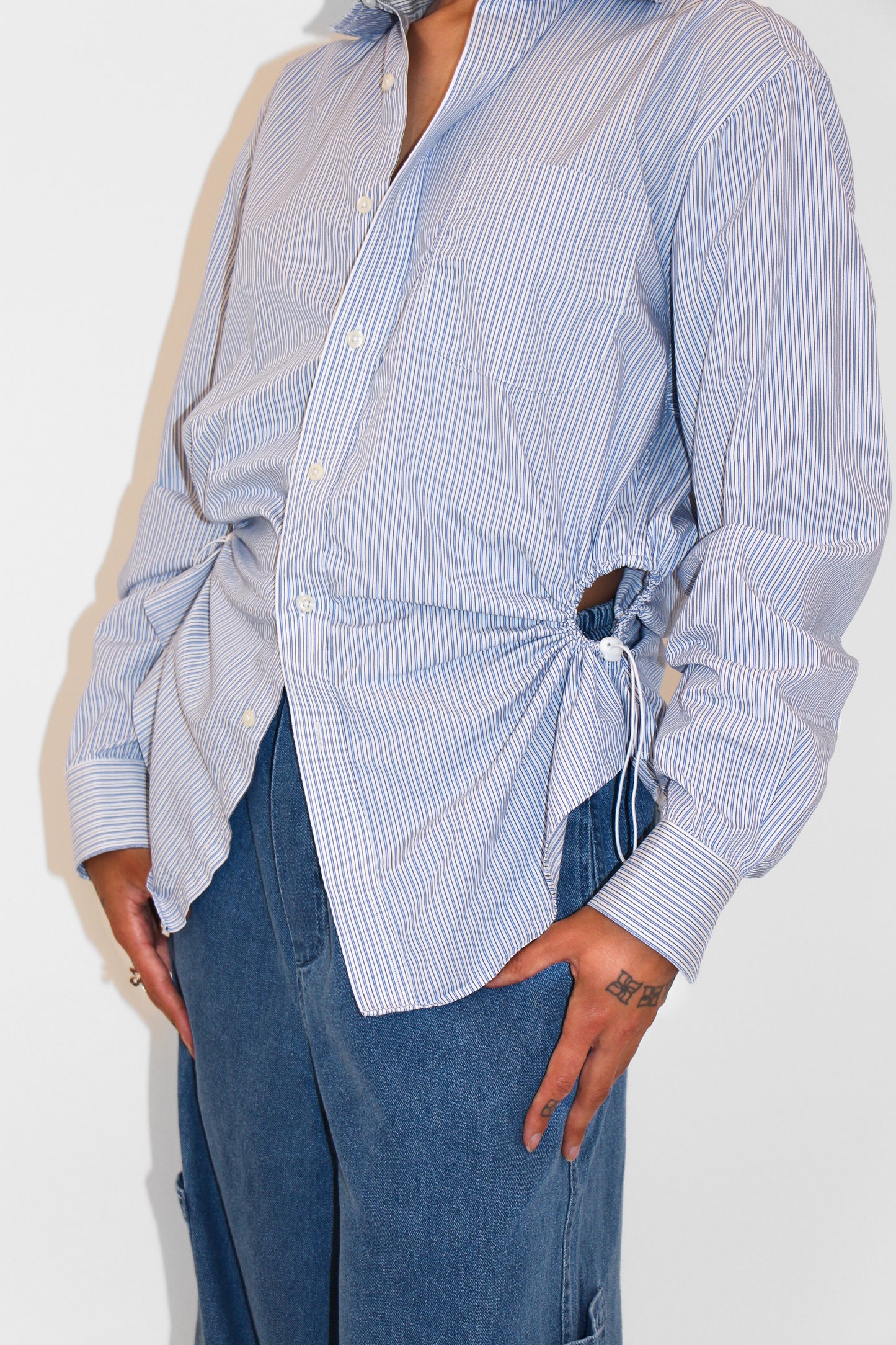 Bungee Shirt — Blue Stripe