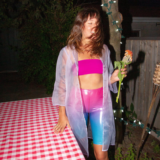 Aqua Shorts - Pink & Blue
