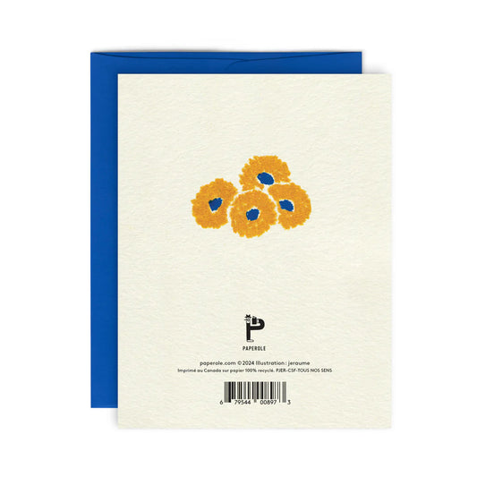 Greeting Card - Wine and Flowers