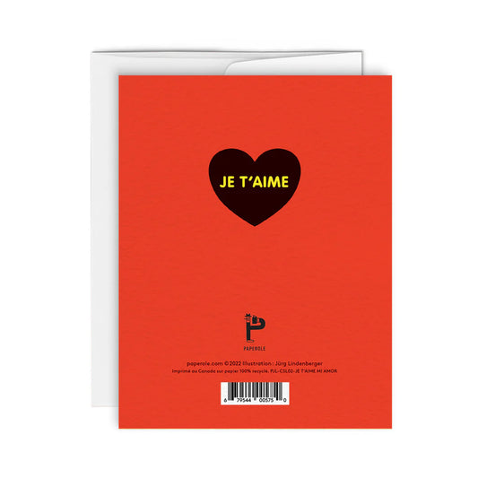 Greeting Card- Je T'aime Mi Amor