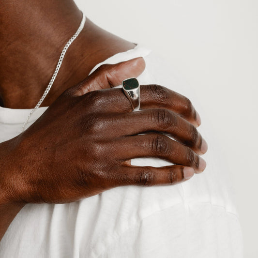 Jules Bloodstone Ring – Silver