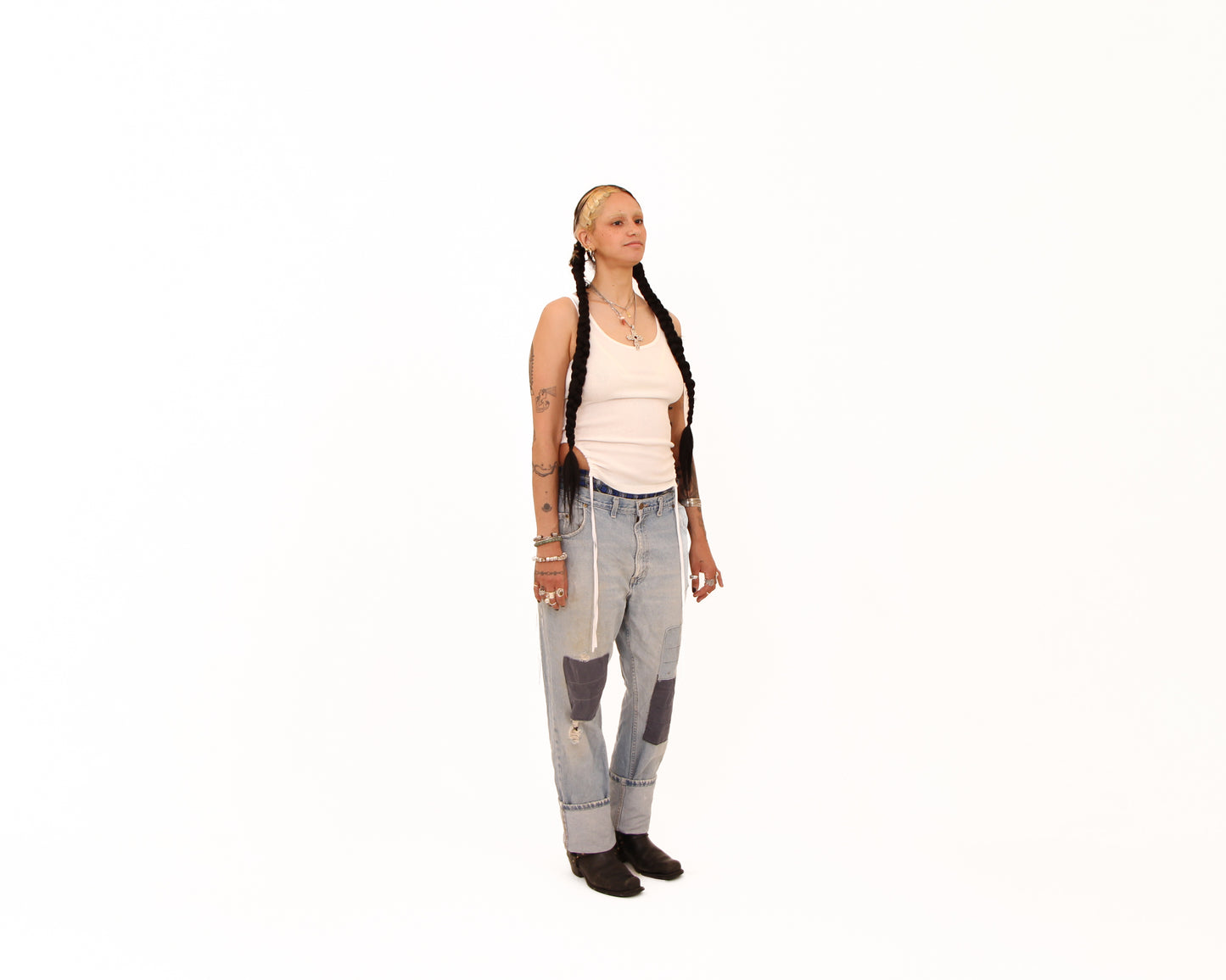 Backroad Blues Patched Denim — size 36