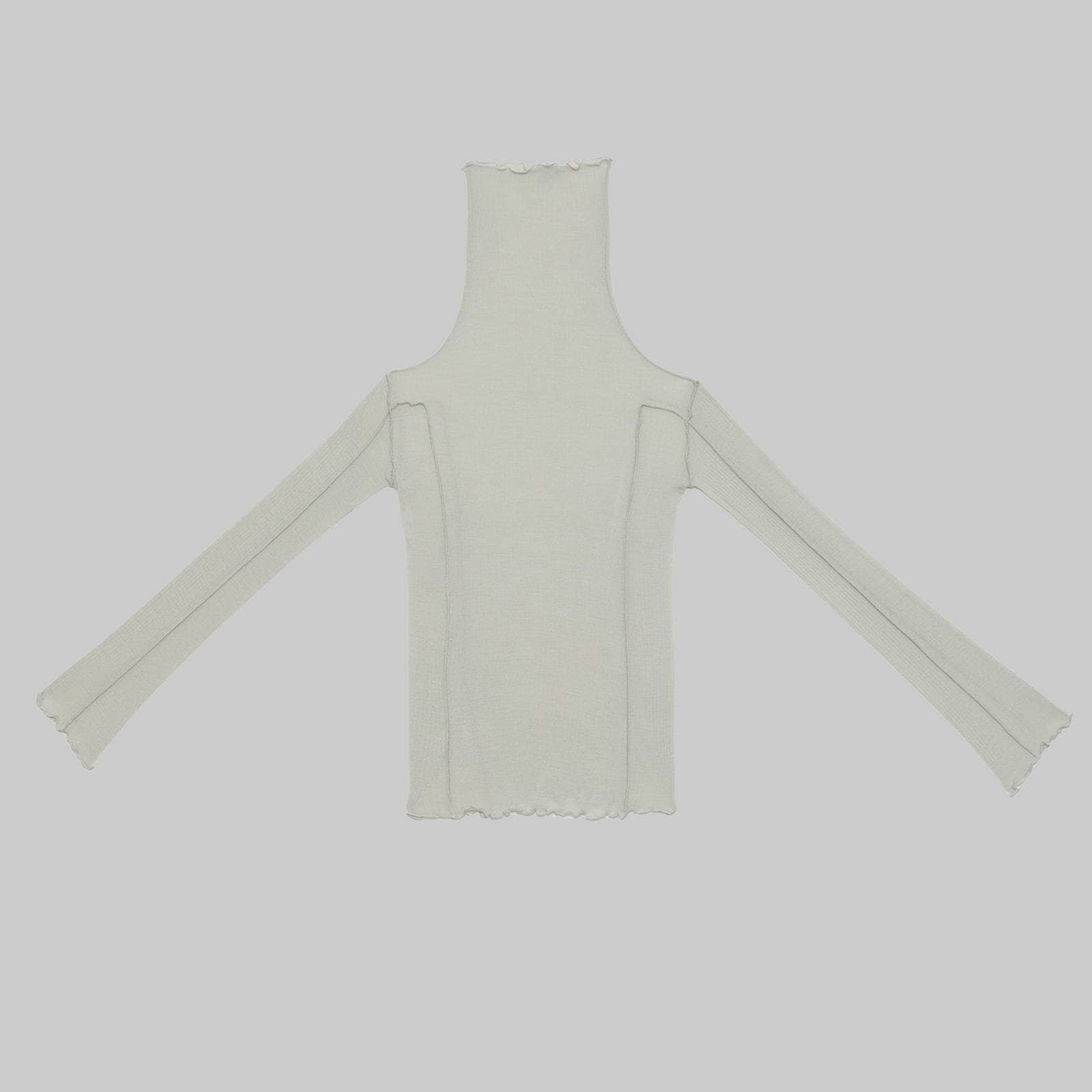 Wool Rib Omato Turtleneck - Brun Green | Baserange – Easy Tiger Goods