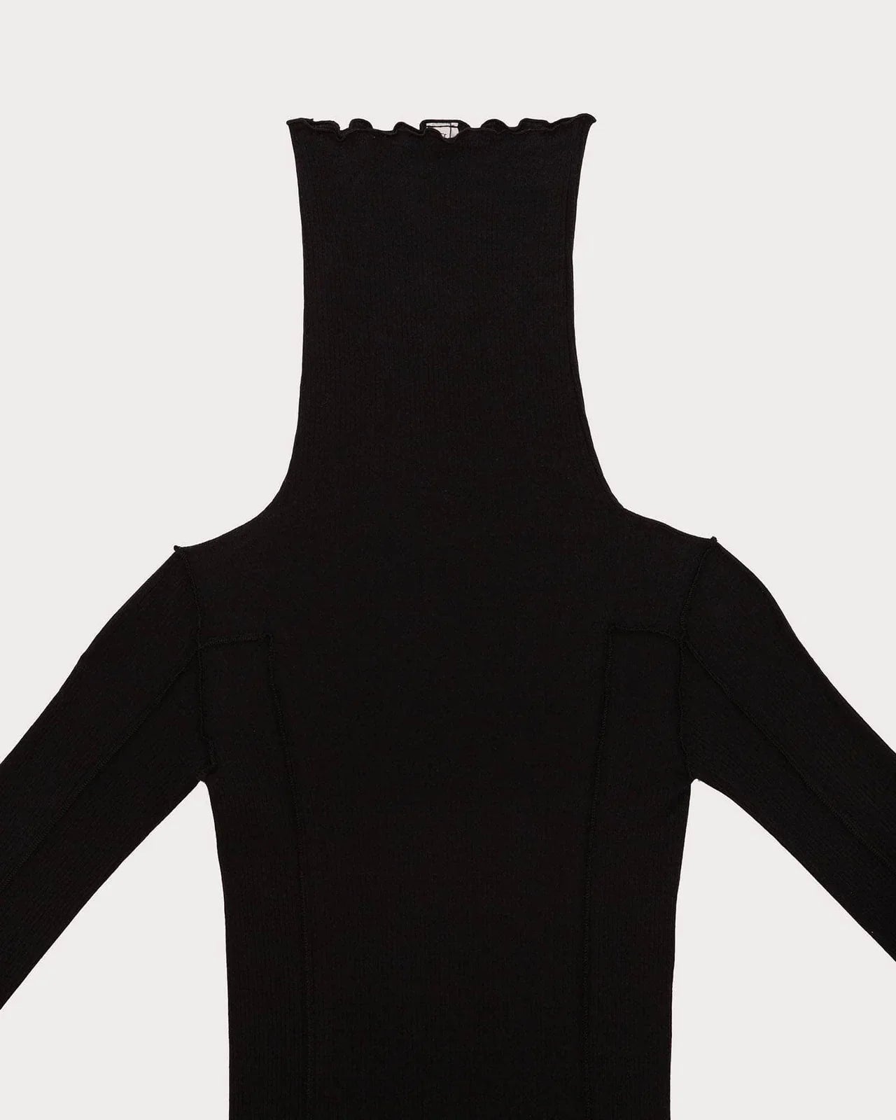 Omato Turtleneck - Fine Organic Cotton Rib - Black