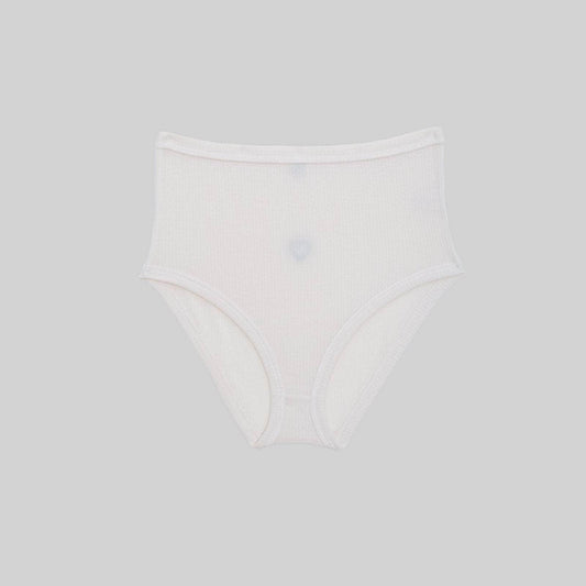 Heart High Waist Bell Underpants - Undyed