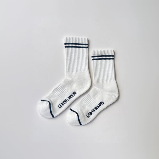 Boyfriend Socks - Classic White