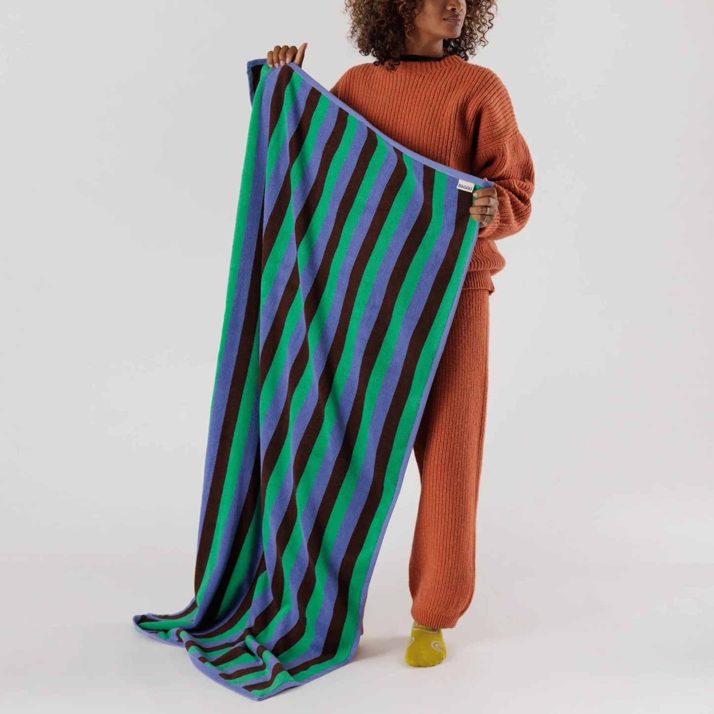 Bath Towel – Mint 90's Stripe