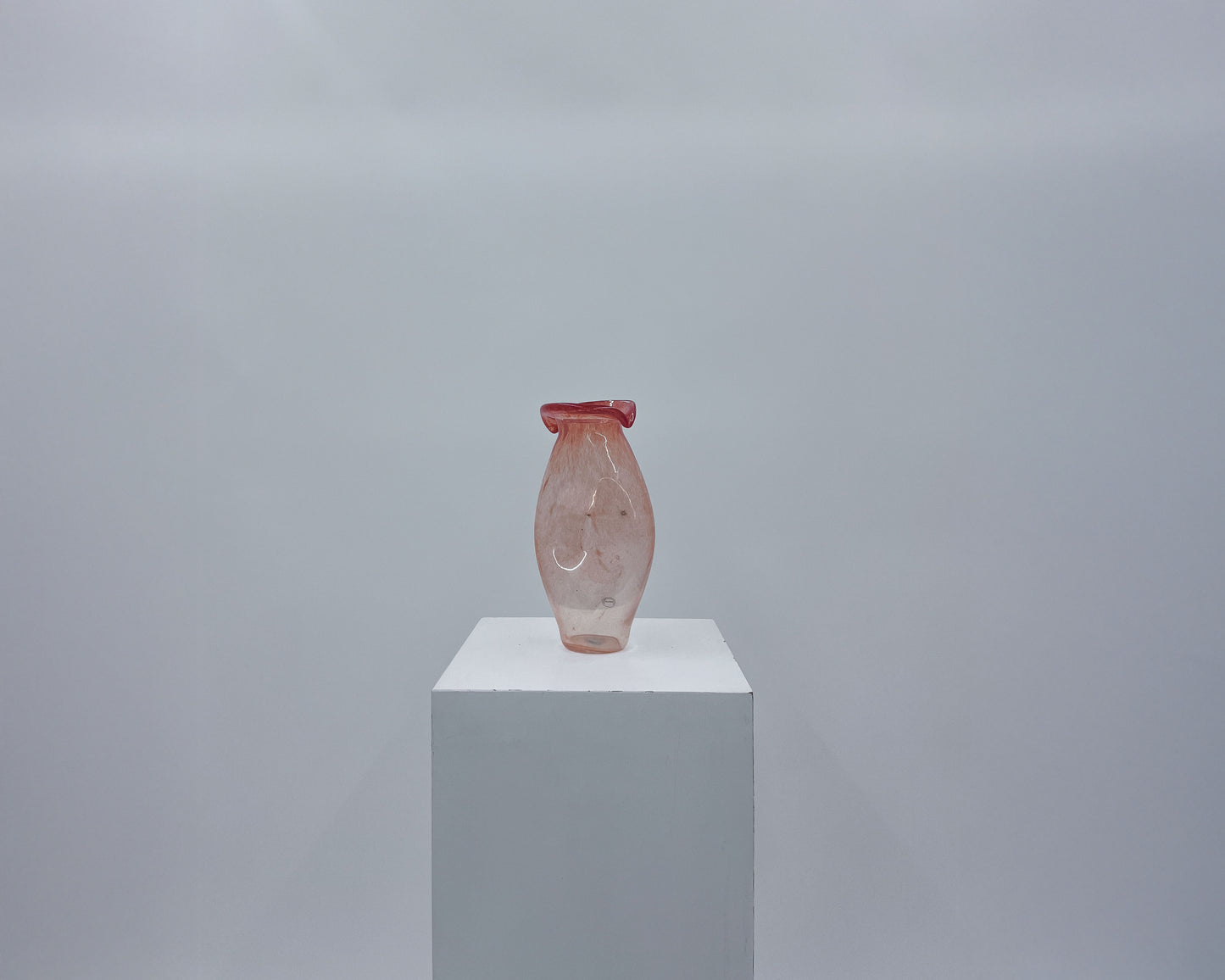 Bright Orange Crystal Vase #7