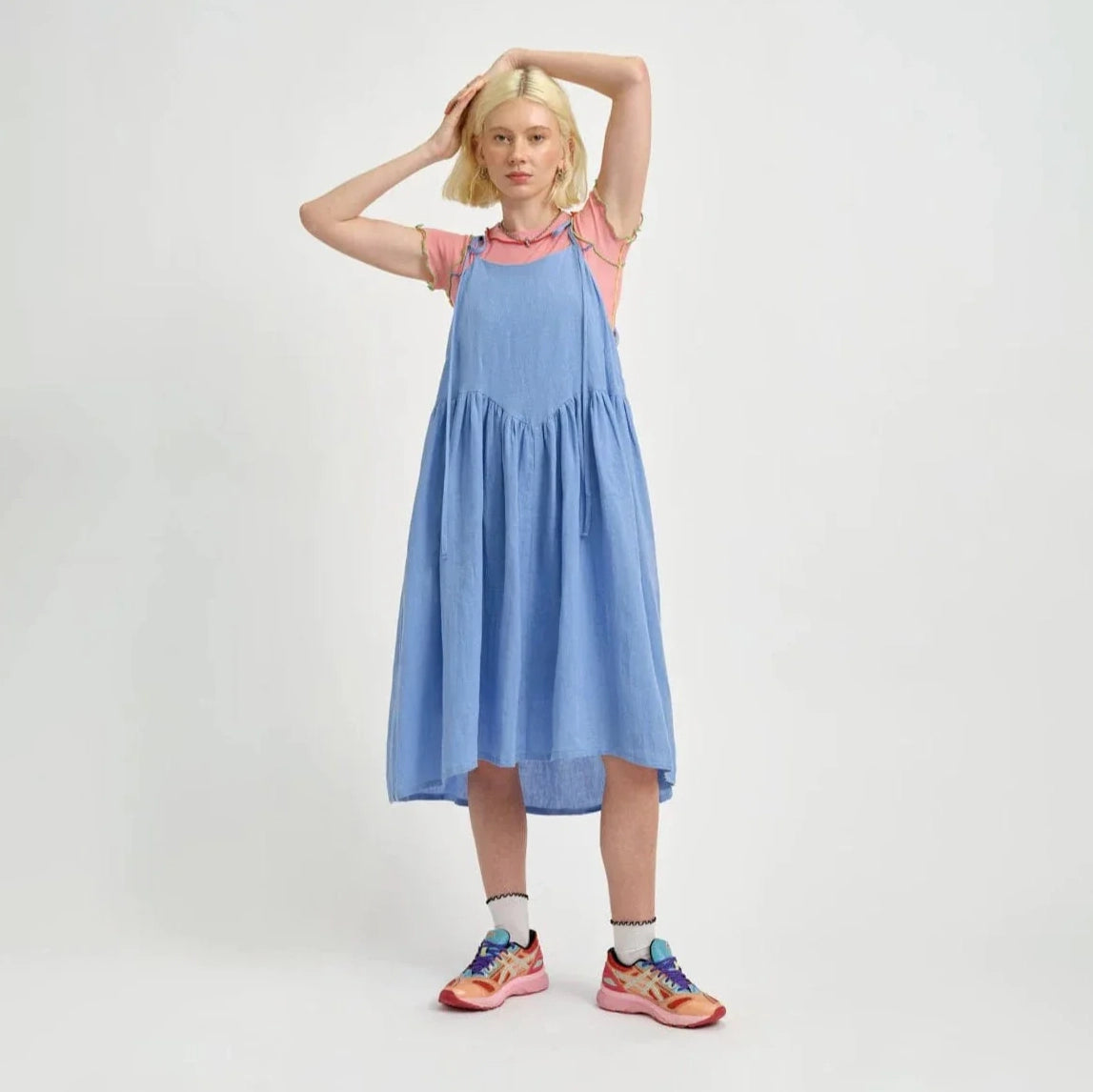 Amelie Dress - Blue Linen Easy Tiger Goods Amelie Dress - Blue Linen Easy Tiger Goods