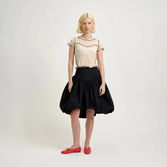 Emmie Skirt - Black Taffeta