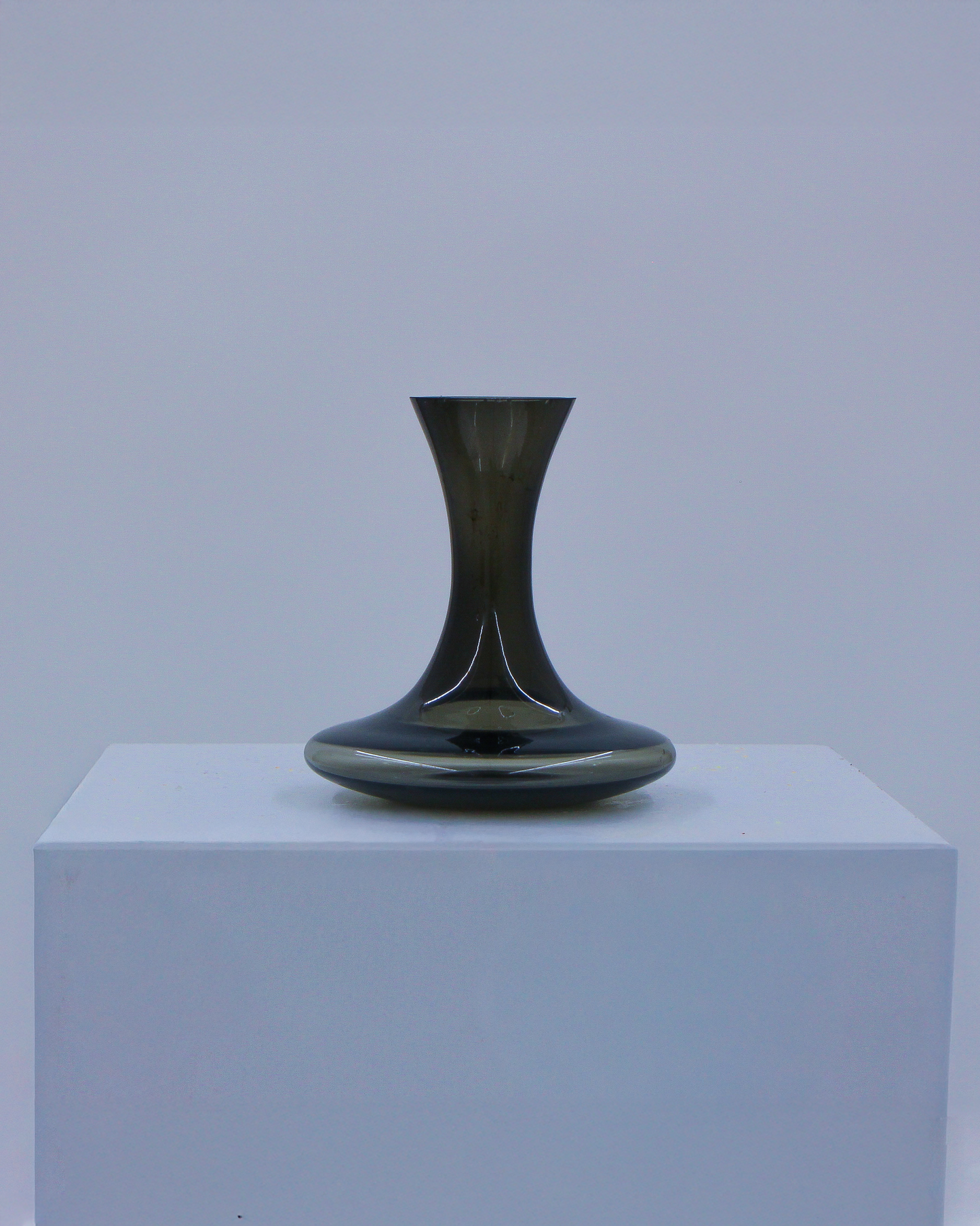 Smoky Black Glass Vase #40