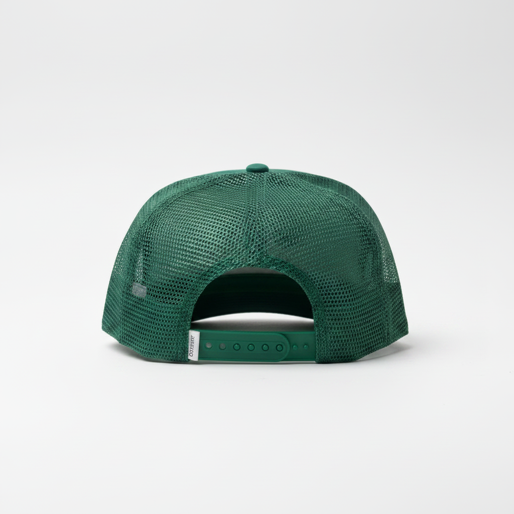 Green hat back
