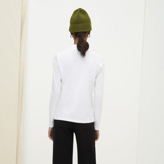 Kowtow High Neck Top in White, back. Available at EASE Toronto.