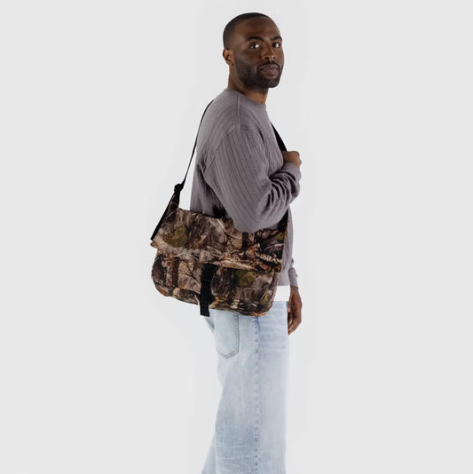 Nylon Messenger Bag - Photo Forest