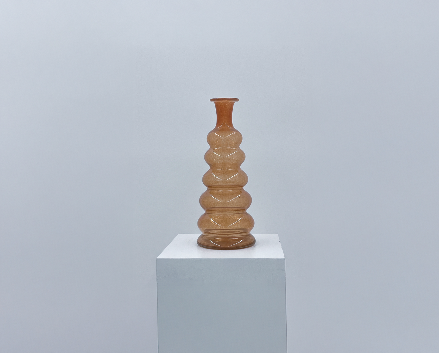 Orange Ripple Vase #5