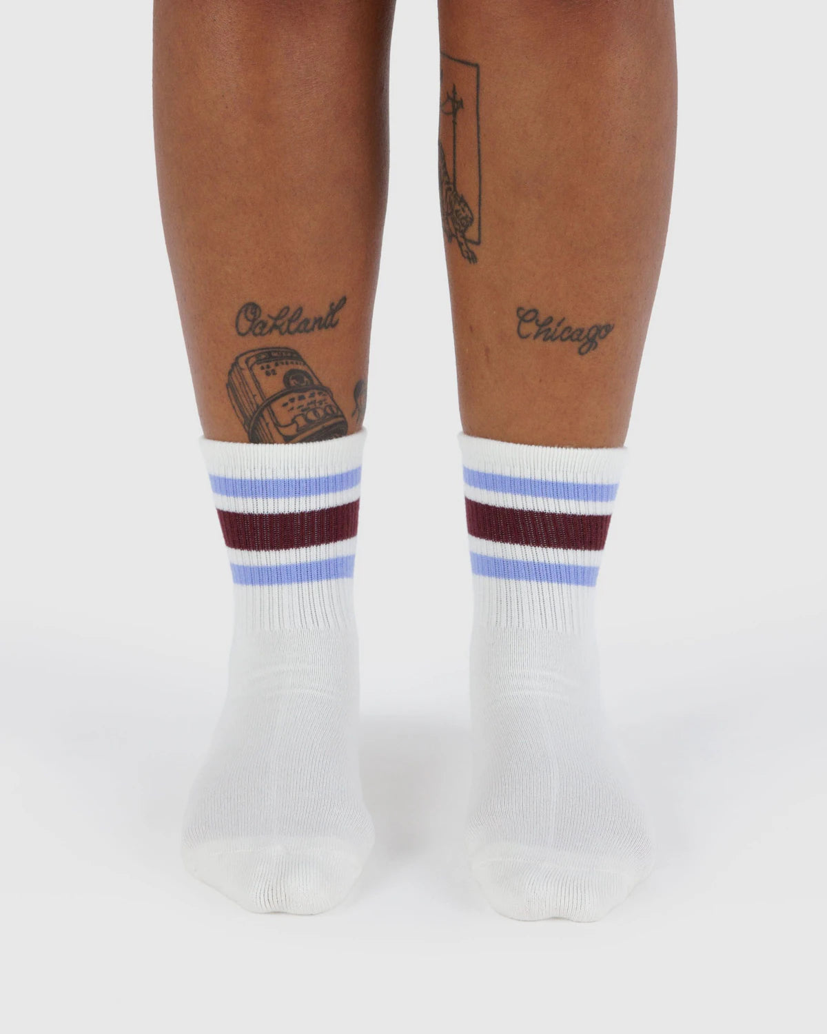 Ribbed Sock - Ivory Stripe