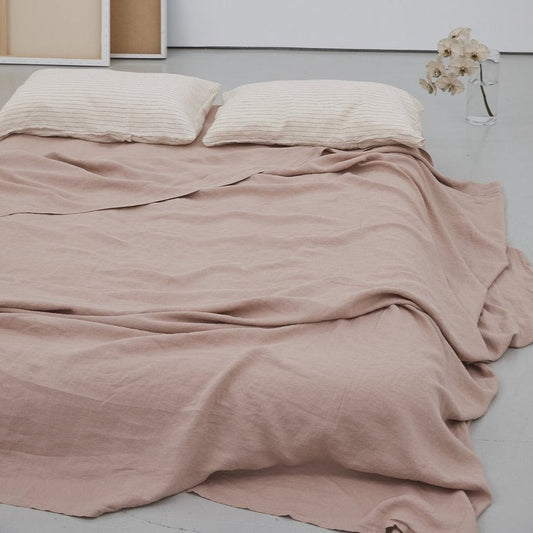 Deiji Studios Sheet in Clay Pink. Available at EASE Toronto.