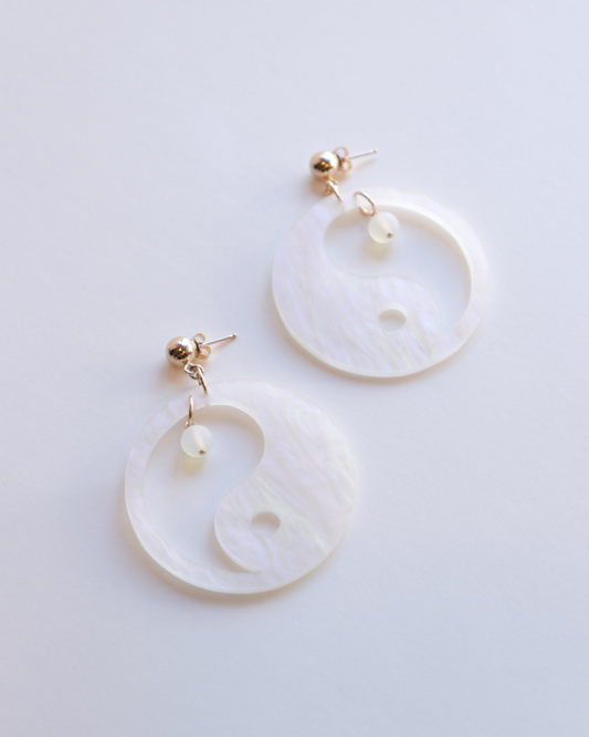 Yin Yang Earrings - Iridescent