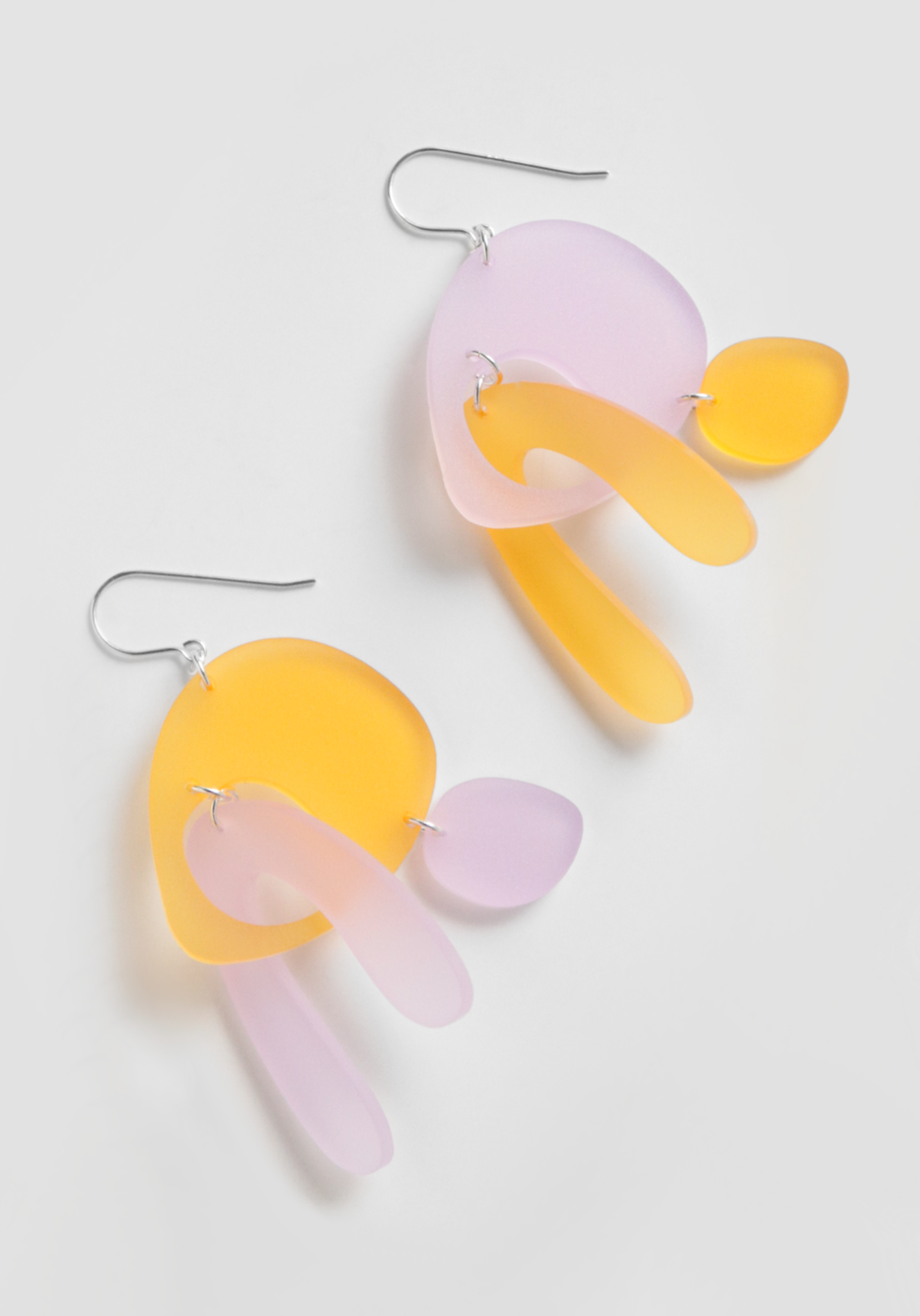 Amoeba Earrings - Lavender & Sun