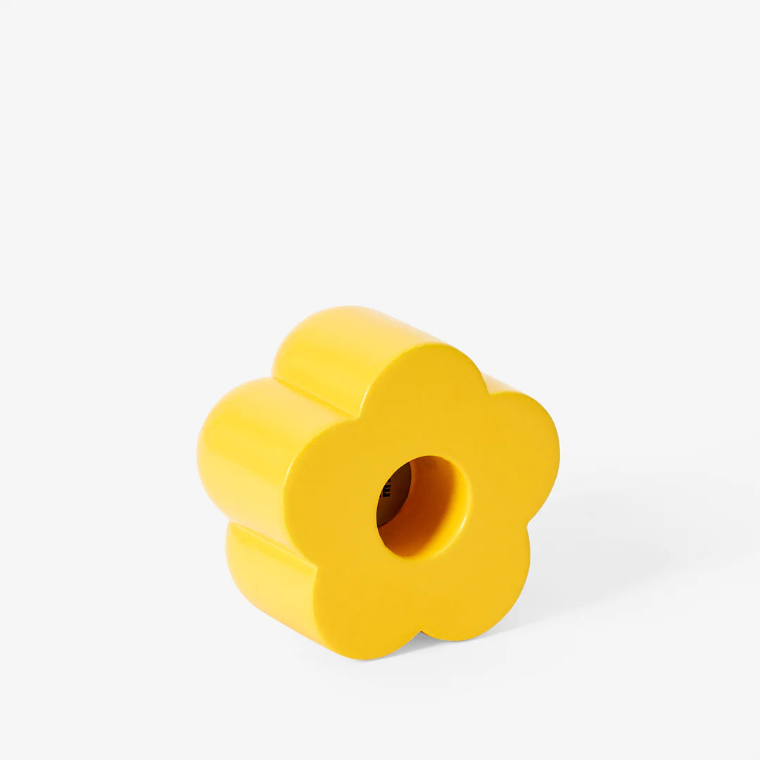 Poppy Candle & incense Holder– Yellow