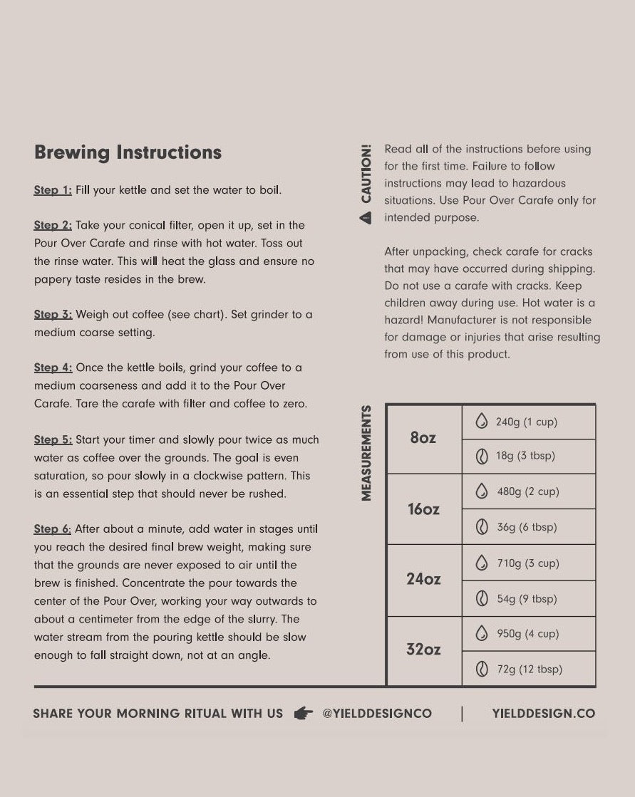 Pour Over Carafe - Verde