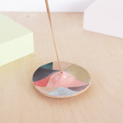 Ceramic Incense Holder - Patchwork