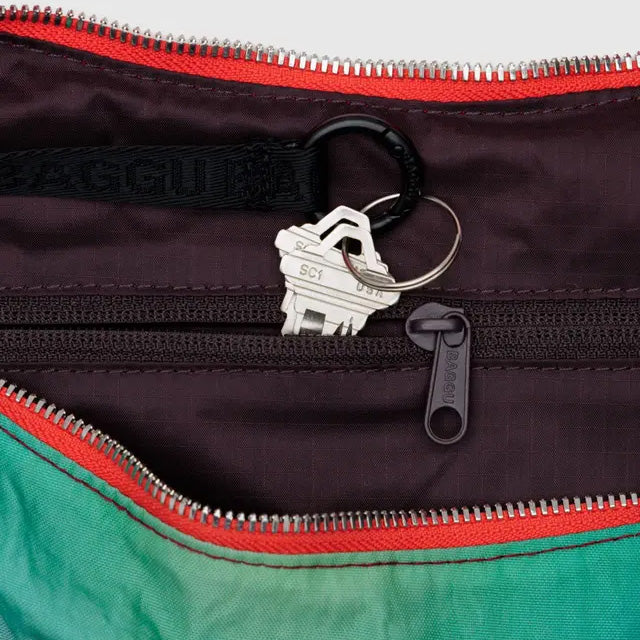 Medium Nylon Crescent Bag- Rain