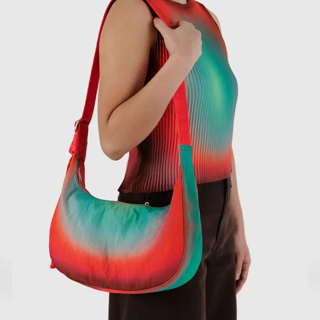 Medium Nylon Crescent Bag- Rain