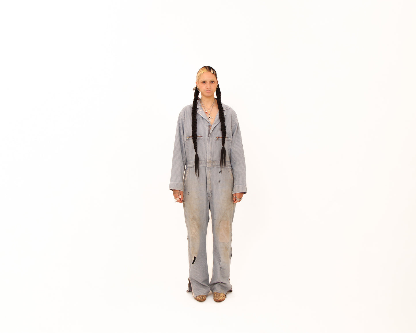 1970s Key Hickory Stripe Jumpsuit