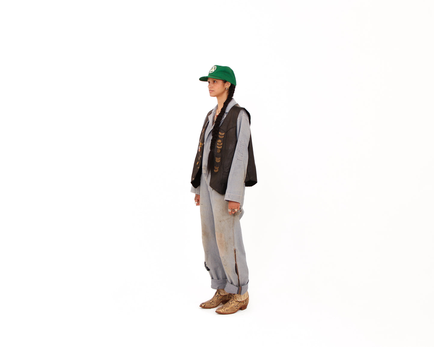 1990s Harley Patched Leather Vest