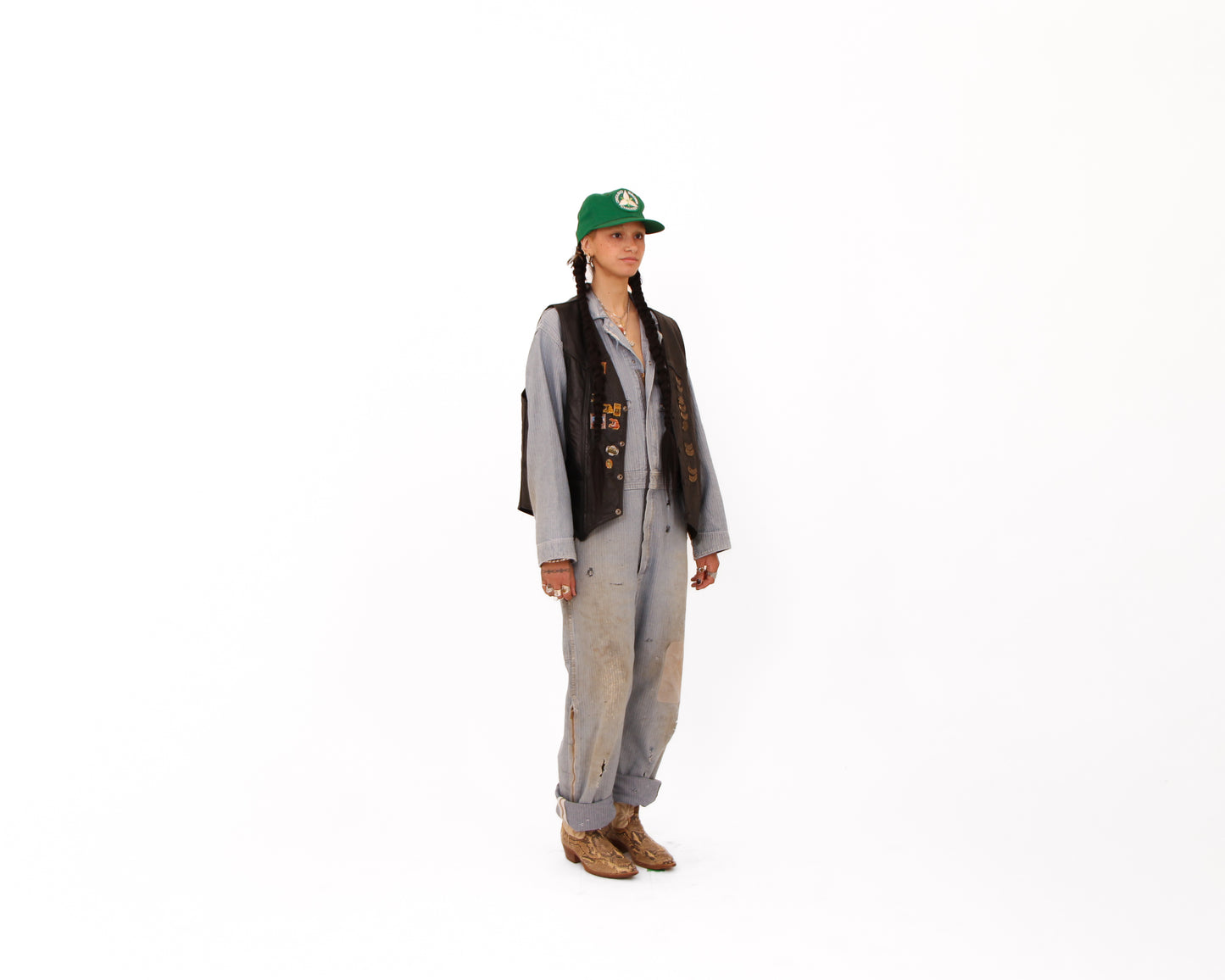 1990s Harley Patched Leather Vest