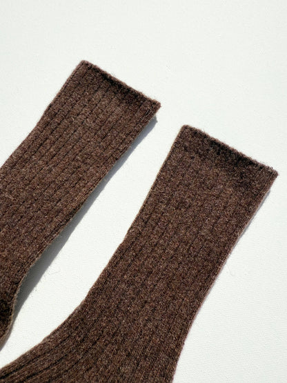 Iceland Wool High Socks - Brownie