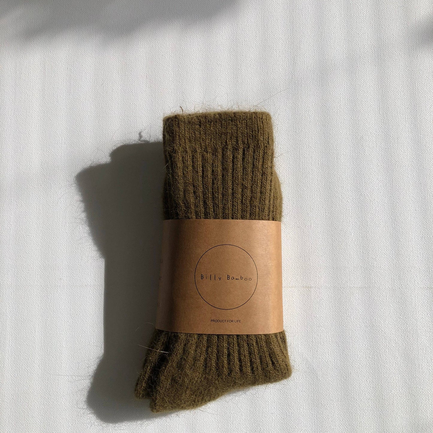 Royal Angora Wool Socks - Olive
