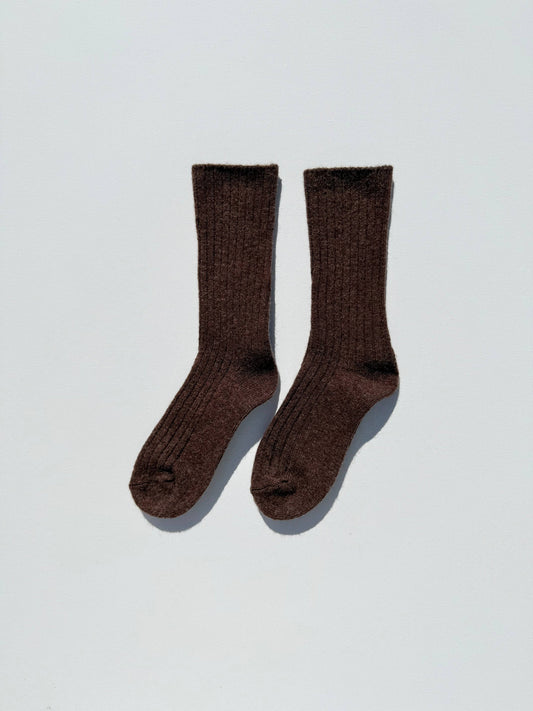 Iceland Wool High Socks - Brownie