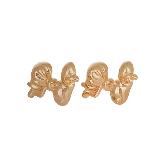 Big Bow Earrings - Gold