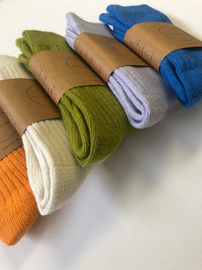 Iceland Wool Socks - Crystal Bright/Royal Blue M/L