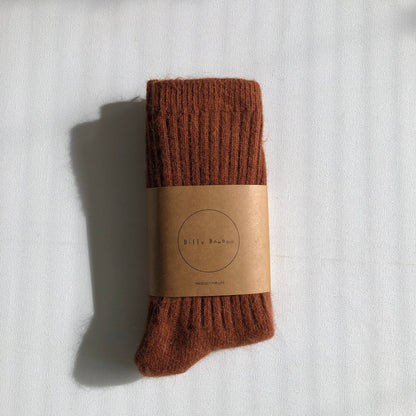 Royal Angora Wool Socks - Maple