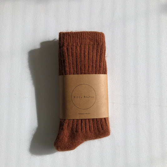 Royal Angora Wool Socks - Maple