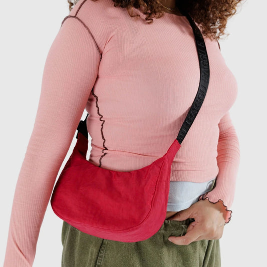 Small Nylon Crescent Bag- Candy Apple