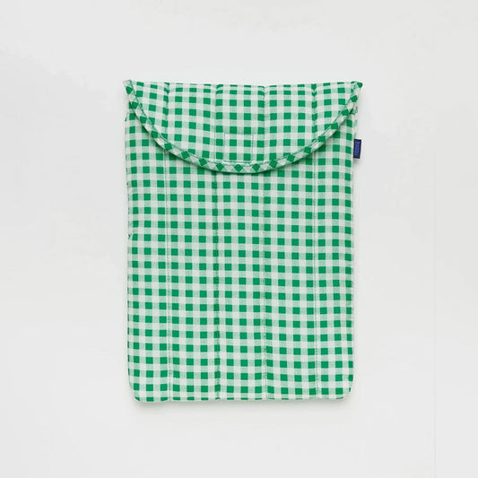 Laptop Sleeve 13/14" – Green Gingham