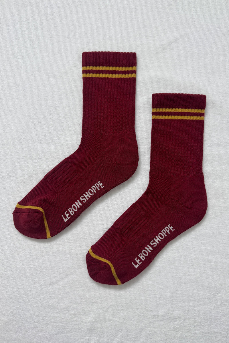 Boyfriend Socks - Cardinal