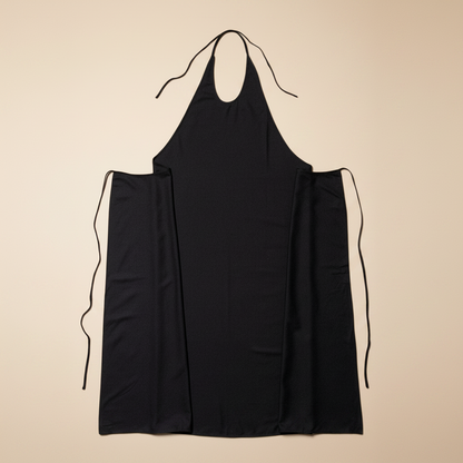 Black apron on a white background