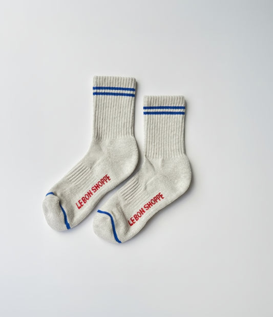 Boyfriend Socks - Icey White